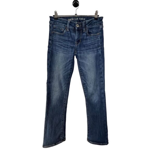 American Eagle Skinny Kick Dark Wash Jeans - Picture 1 of 5